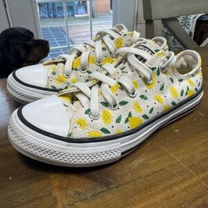 Converse Kids Lemon Print Sneakers Size 13